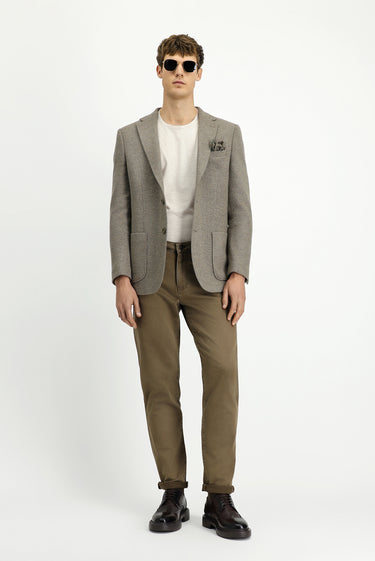  Orta Vizon Slim Fit Dar Kesim Yünlü Spor Ceket