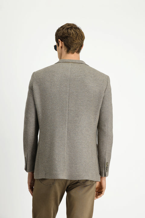 Orta Vizon 7 Drop Slim Fit Dar Kesim Yünlü Spor Ceket