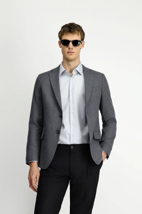 Orta Füme 6 Drop Regular Fit Standart Kesim Klasik Ceket