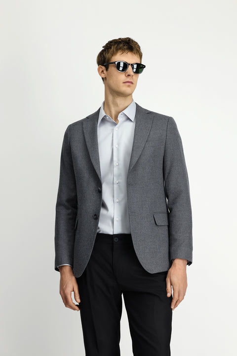 Orta Füme 6 Drop Regular Fit Standart Kesim Klasik Ceket