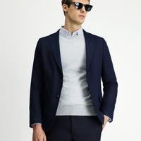 Koyu Lacivert 6 Drop Regular Fit Standart Kesim Klasik Ceket