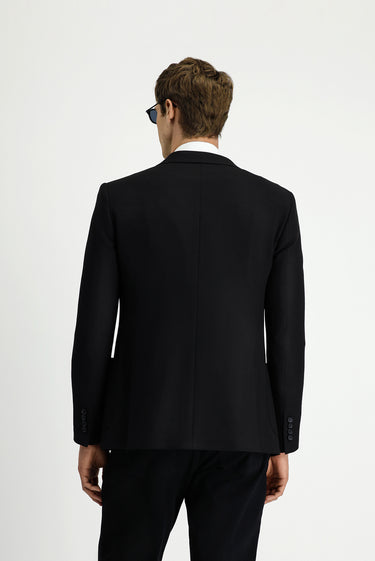 Siyah Super Slim Fit Ekstra Dar Kesim Klasik Ceket