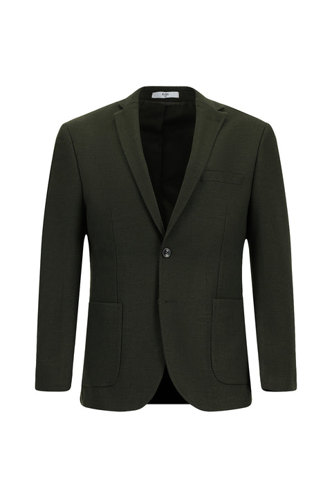 Koyu Haki 7 Drop Super Slim Fit Eksra Dar Kesim Klasik Ceket