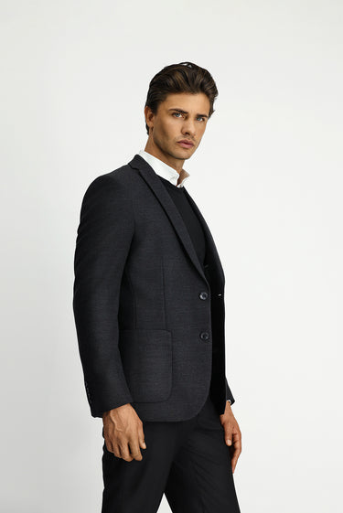  Koyu Antrasit Super Slim Fit Ekstra Dar Kesim Klasik Ceket