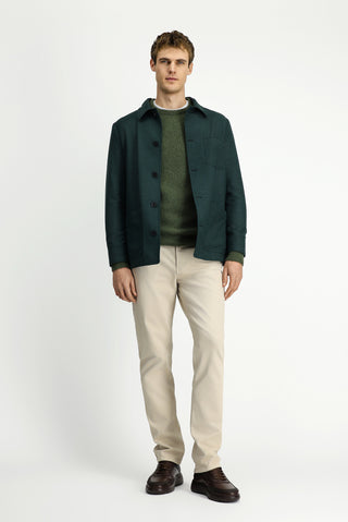  Koyu Yeşil Regular Fit Spor Yünlü Ceket / Mont