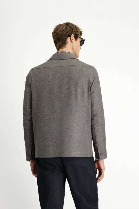 Koyu Vizon 6 Drop Regular Fit Standart Kesim Spor Yünlü Ceket / Mont