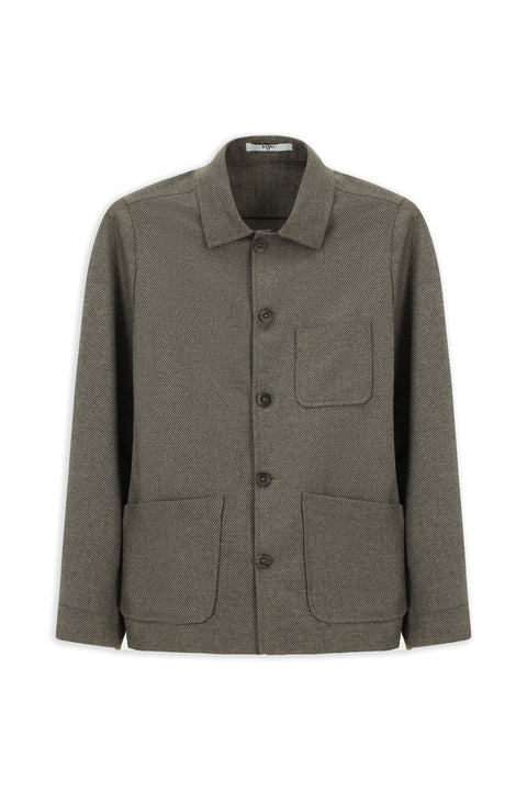 Koyu Vizon 6 Drop Regular Fit Standart Kesim Spor Yünlü Ceket / Mont