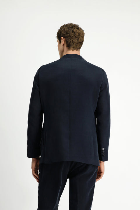 Siyah 6 Drop Regular Fit Standart Kesim Modal Karışımlı Torba Cep Mono Yaka Spor Ceket