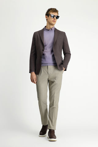  Koyu Kahve Regular Fit Modal Karışımlı Spor Ceket