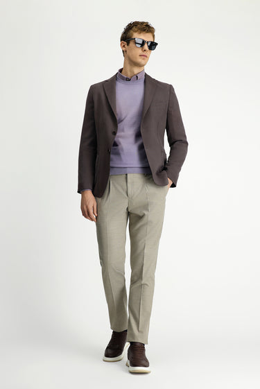  Koyu Kahve Regular Fit Modal Karışımlı Spor Ceket