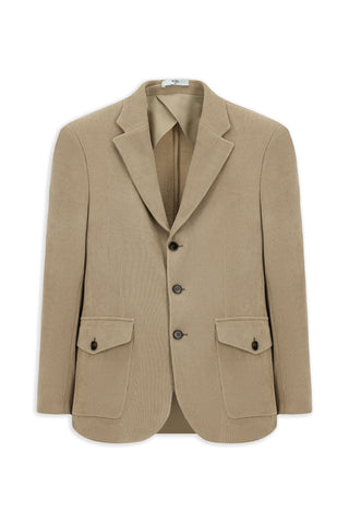  Orta Bej Regular Fit Desenli Spor Ceket