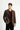 Koyu Kahve Slim Fit Dar Kesim Ekose Yünlü Spor Ceket