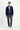 Koyu Lacivert Slim Fit Dar Kesim Klasik Ekose Ceket
