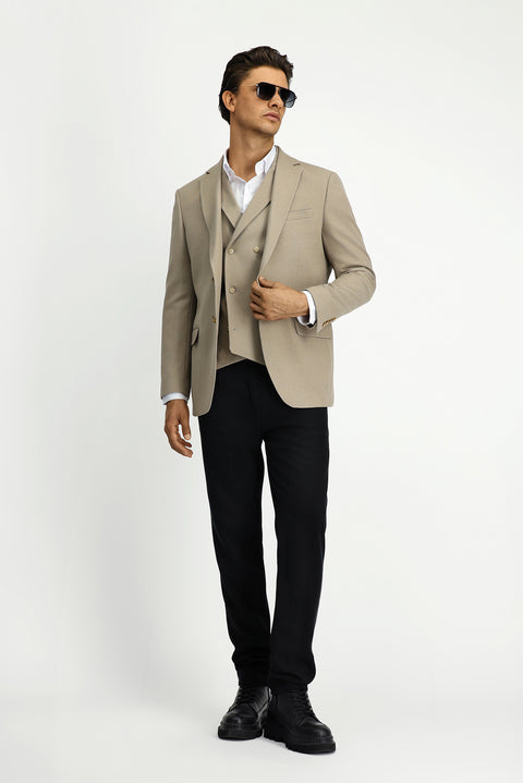 Orta Vizon 6 Drop Regular Fit Standart Kesim Likralı Klasik Desenli Ceket