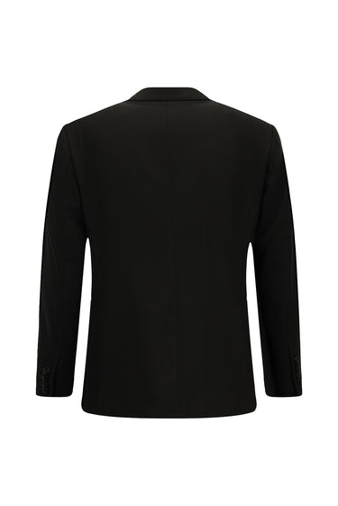  Koyu Kahve Relaxed Fit Rahat Kesim Likralı Klasik Desenli Ceket
