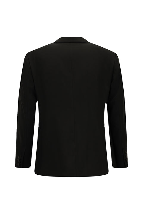 Koyu Kahve 4 Drop Relaxed Fit Rahat Kesim Likralı Klasik Desenli Ceket