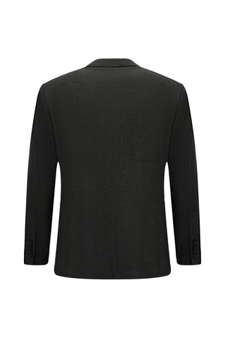  Koyu Antrasit Relaxed Fit Rahat Kesim Likralı Klasik Desenli Ceket