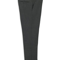 Koyu Füme 7 Drop Slim Fit Dar Kesim Yünlü Flanel Klasik Pantolon