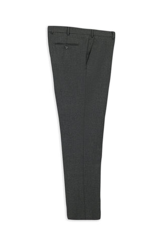  Koyu Füme Flanel Düz Yünlü Klasik Pantolon