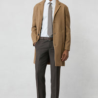 Koyu Kahve 6 Drop Regular Fit Standart Kesim Yünlü Flanel Klasik Pantolon