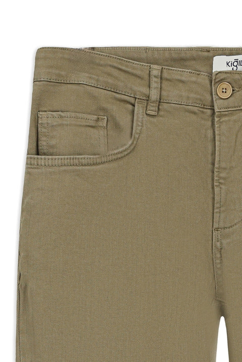 Orta Vizon 7 Drop Slim Fit Dar Kesim Likralı Esnek Kanvas / Chino Pantolon