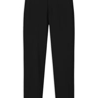 Siyah Slim Fit Dar Kesim Beli Lastikli Pamuklu Kanvas / Chino Pantolon