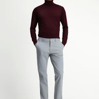 Orta Gri Slim Fit Dar Kesim Likralı Kanvas / Chino Pantolon