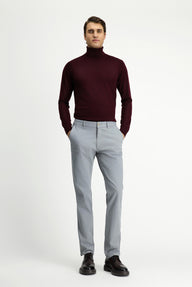 Siyah Lacivert 7 Drop Slim Fit Dar Kesim Çizgili Beli Lastikli İpli Takım Elbise