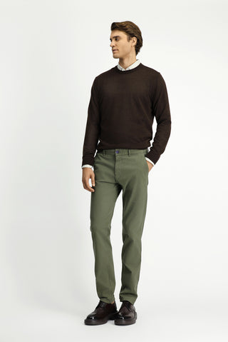  Orta Haki Slim Fit Dar Kesim Likralı Kanvas / Chino Pantolon