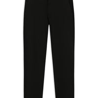 Siyah Slim Fit Dar Kesim Likralı Desenli Kanvas / Chino Pantolon