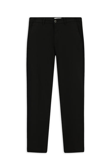  Siyah Slim Fit Dar Kesim Likralı Desenli Kanvas / Chino Pantolon