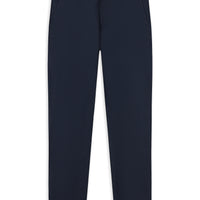Orta Lacivert Slim Fit Dar Kesim Likralı Desenli Kanvas / Chino Pantolon