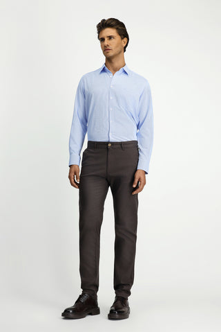  Açık Kahve  Slim Fit Dar Kesim Likralı Desenli Kanvas / Chino Pantolon