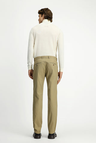  Açık Vizon Slim Fit Dar Kesim Likralı Desenli Kanvas / Chino Pantolon