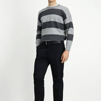 Siyah 4 Drop Relaxed Fit Rahat Kesim Likralı Kanvas / Chino Pantolon