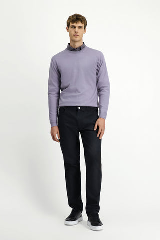  Koyu Antrasit Regular Fit Likralı Kanvas / Chino Pantolon