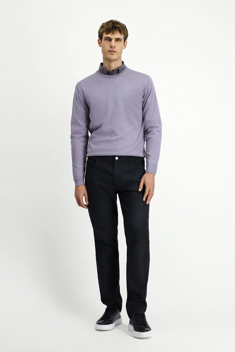 Koyu Antrasit 6 Drop Regular Fit Standart Kesim Likralı Kanvas / Chino Pantolon