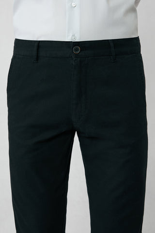  Siyah 7 Drop Slim Fit Dar Kesim Yan Cepli Likralı Kanvas / Chino Pantolon