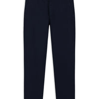 Orta Lacivert Slim Fit Dar KesimYan Cepli Likralı Kanvas / Chino Pantolon