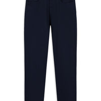 Orta Lacivert Slim Fit Dar Kesim Likralı Kanvas / Chino Pantolon