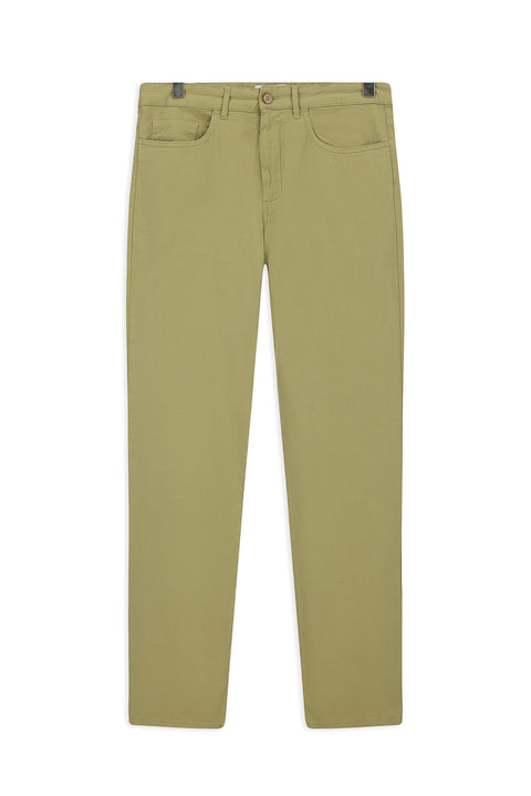 Orta Haki 7 Drop Slim Fit Dar Kesim Likralı Kanvas / Chino Pantolon