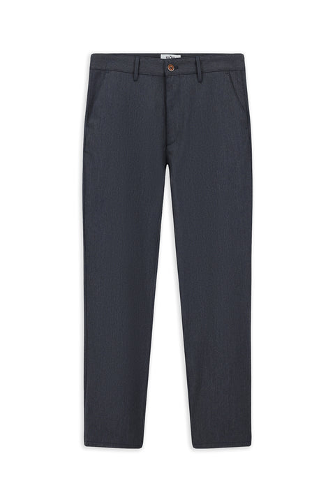 Koyu Lacivert Regular Fit Standart Kesim Likralı Kanvas / Chino Pantolon
