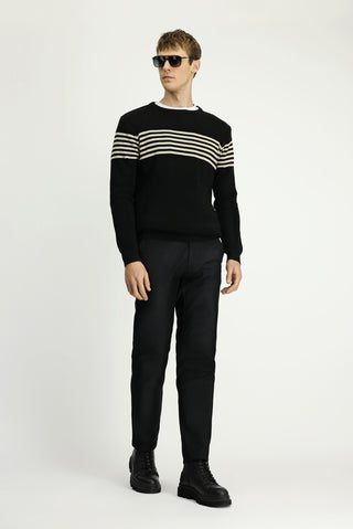  Siyah Regular Fit Likralı Kanvas / Chino Pantolon