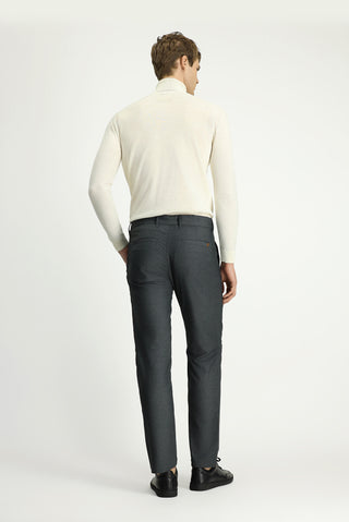  Koyu Füme Regular Fit Likralı Kanvas / Chino Pantolon