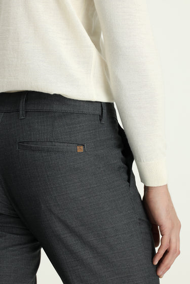 Koyu Füme 6 Drop Regular Fit Standart Kesim Likralı Kanvas / Chino Pantolon