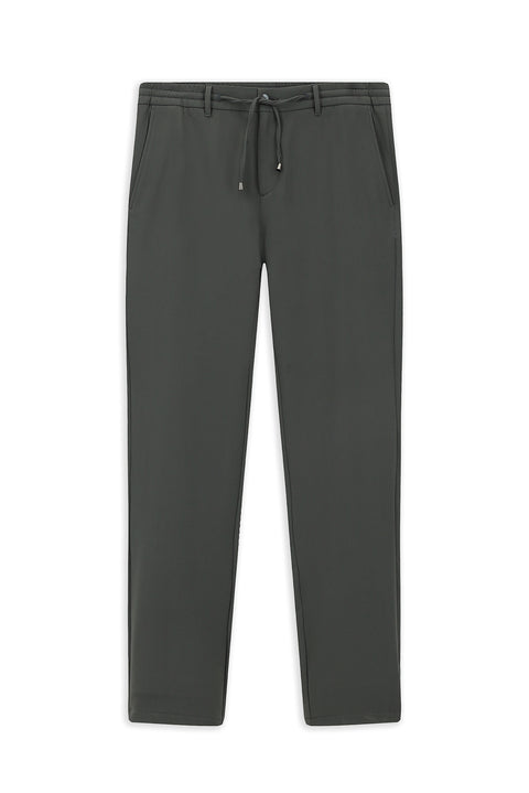 Koyu Füme Techno-Line 7 Drop Slim Fit Dar Kesim Beli Lastikli İpli Likralı Çantalı Jogger Pantolon