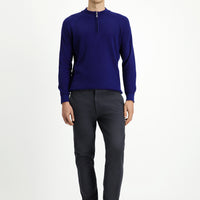 Orta Gri 7 Drop Slim Fit Dar Kesim Likralı Kanvas / Chino Pantolon