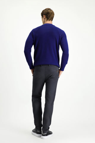  Orta Gri 7 Drop Slim Fit Dar Kesim Likralı Kanvas / Chino Pantolon