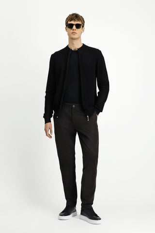  Orta Kahve Slim Fit Dar Kesim Likralı Kanvas / Chino Pantolon