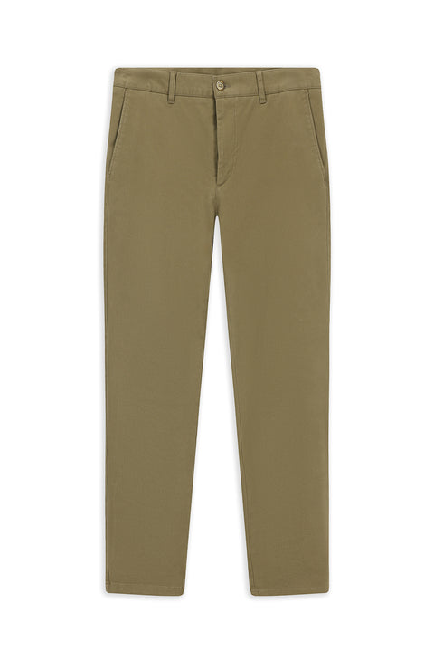Light Beige Relaxed Fit Stretch Canvas / Chino Trousers
